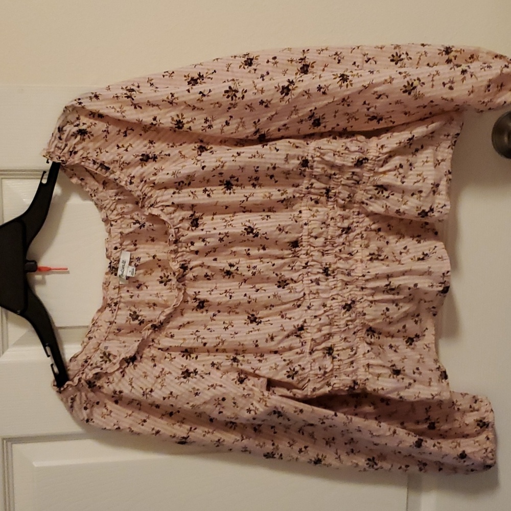 Madewell cropped blouse size M